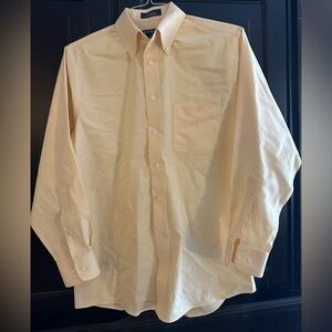 Stafford Men's Button Down light yellow Shirt